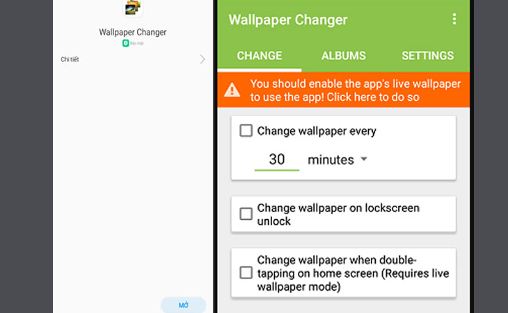  Thay đổi hình nền bằng Wallpaper Changer