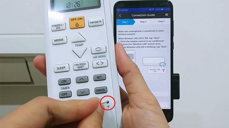 Kết nối máy lạnh Panasonic với smartphone
