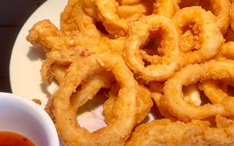 How to make delicious crispy garlic butter fried squid for a long time without vomiting