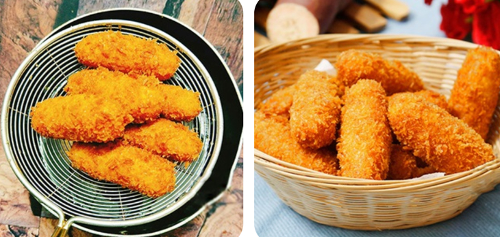 Bước 5 Chiên bánh Khoai lang tẩm bột chiên
