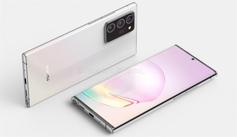 Galaxy Note 20+ lần đầu lộ ảnh render sắc nét, màn hình cong nhẹ nhàng, cụm camera sau trông hầm hố quá Galaxy Note 20+ lần đầu lộ ảnh render sắc nét, màn hình cong nhẹ nhàng, cụm camera sau trông hầm hố quá