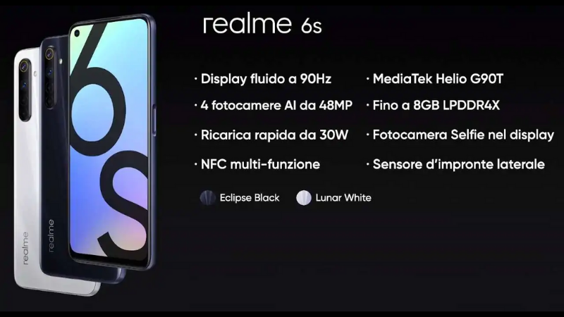 Realme 6s ra mắt: Trang bị Helio G90T, 4 camera 48MP, giá 5 triệu đồng