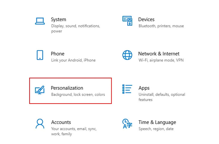 Cách bật/tắt hiệu ứng trong suốt trên Windows 10 trong cài đặt Personalization