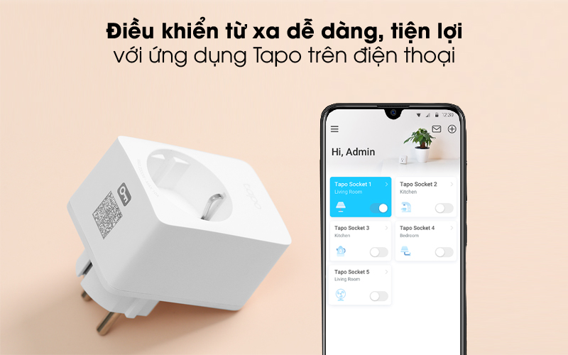 Ổ Cắm Điện Wifi Thông Minh 1 Lỗ TP-Link Tapo P100 Trắng 