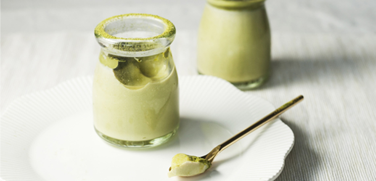 Panna cotta matcha