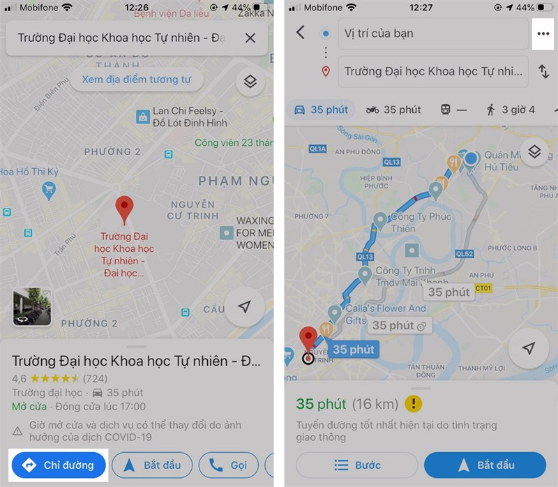 Tính năng ẩn trên Google Maps