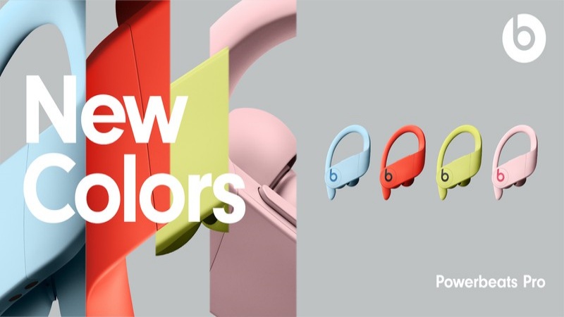 Powerbeats Pro được bổ sung thêm bốn màu mới: Vàng Spring, hồng Cloud, đỏ Lava và xanh dương Glacier Powerbeats Pro được bổ sung thêm bốn màu mới: Vàng Spring, hồng Cloud, đỏ Lava và xanh dương Glacier