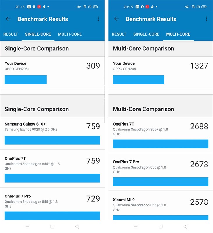 Đo hiệu năng bằng GeekBench Đo hiệu năng bằng GeekBench