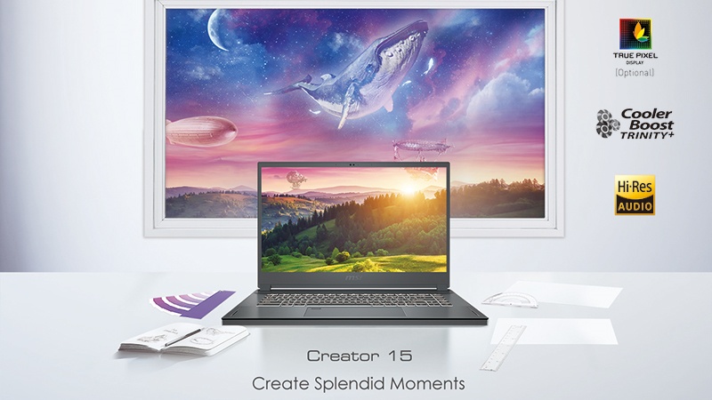 MSI ra mắt laptop Creator 15 với CPU Intel Core i7-10875H, màn hình True Pixel 4K, hướng đến người sáng tạo MSI ra mắt laptop Creator 15 với CPU Intel Core i7-10875H, màn hình True Pixel 4K, hướng đến người sáng tạo