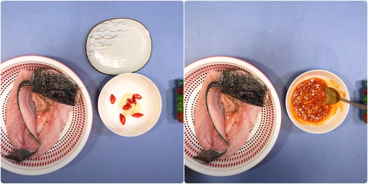 Bước 2 Làm hỗn hợp sốt ướp cá Cá lóc nướng sa tế