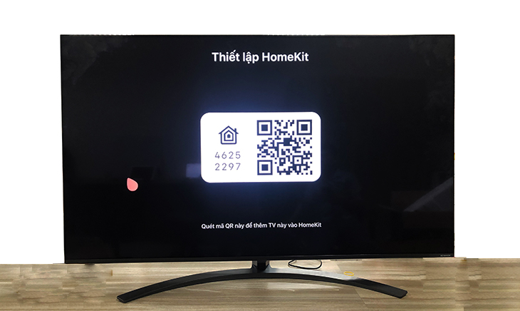 Quét mã để kết nối Home Kit với tivi