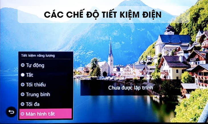 Nhiều chế độ tắt màn hình giúp tiết kiệm năng lượng