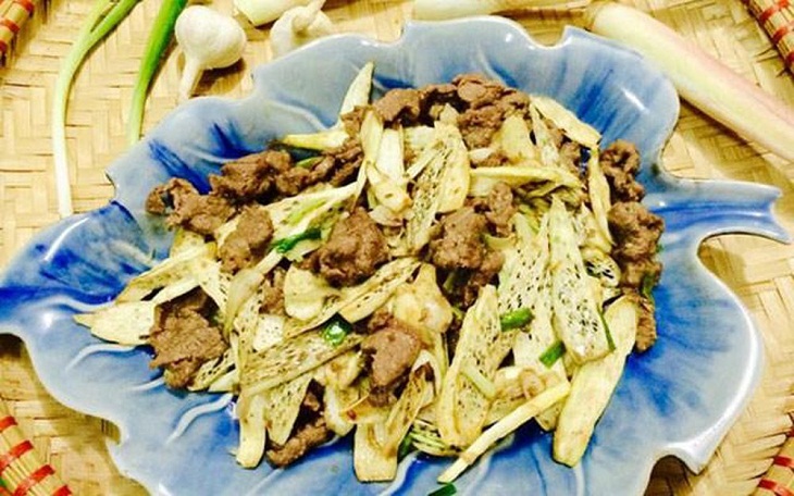 Bước 4 Thành phẩm Củ niễng xào thịt bò