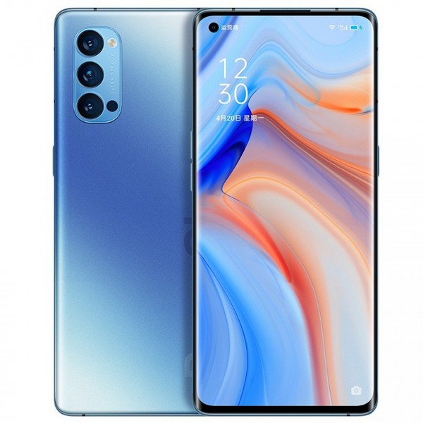 OPPO Reno4 Pro lộ ảnh chính thức với màn hình nốt ruồi tràn cạnh, 3 camera nổi bật ở mặt sau