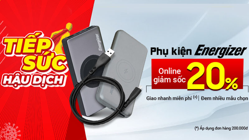 Phụ Kiện Energizer Giảm Sốc Khi Đặt Mua Online