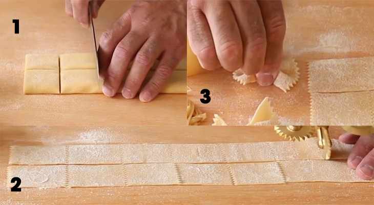 làm pasta Farfalle làm pasta Farfalle