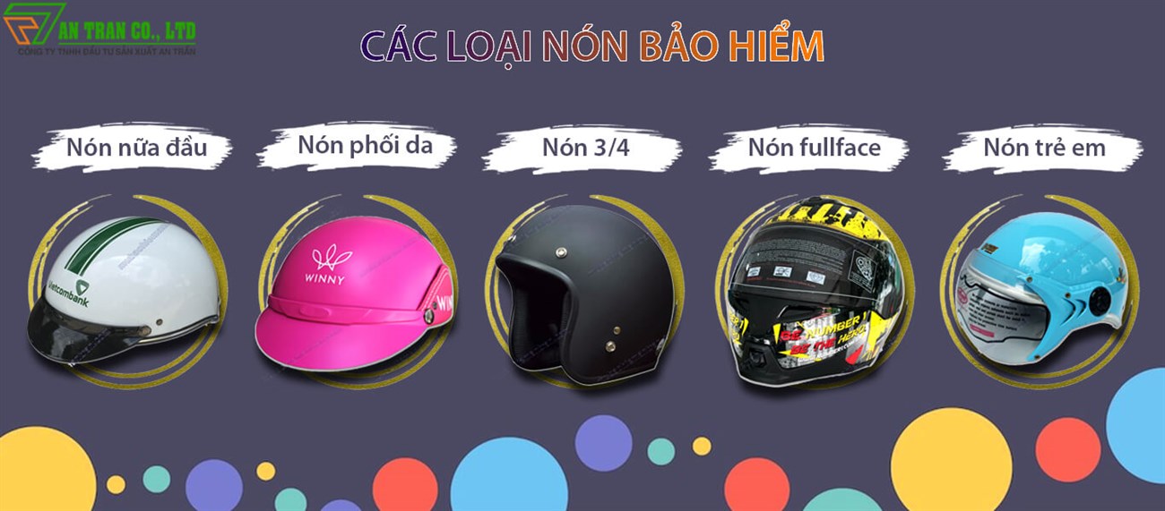 Mẫu mã đa dạng, phong phú Mũ bảo hiểm An Trần của nước nào? Có tốt không? Có nên mua không? > Mẫu mã đa dạng, phong phú