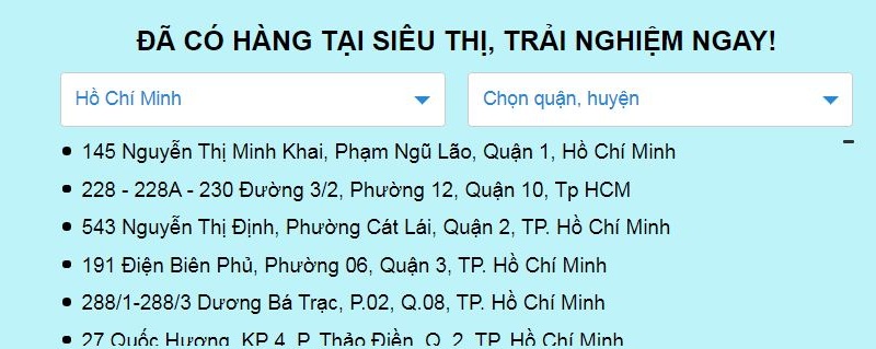 Tìm siêu thị gần bạn nhất Tìm siêu thị gần bạn nhất