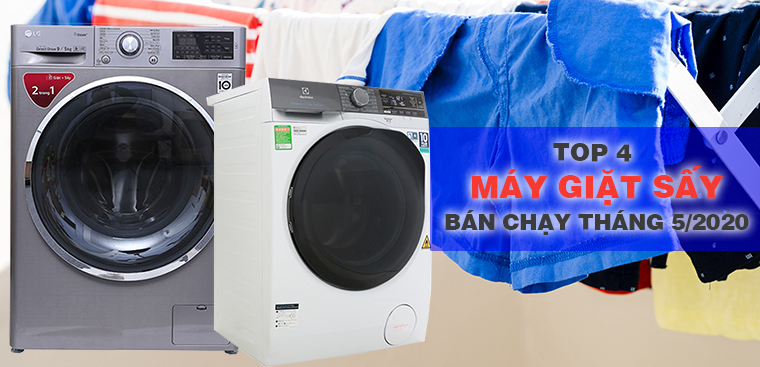 Top 4 Máy giặt sấy bán chạy nhất tháng 05/2020 tại Điện máy XANH