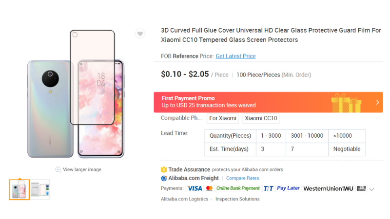 Miếng dán màn hình cho Mi CC10 Miếng dán màn hình cho Mi CC10