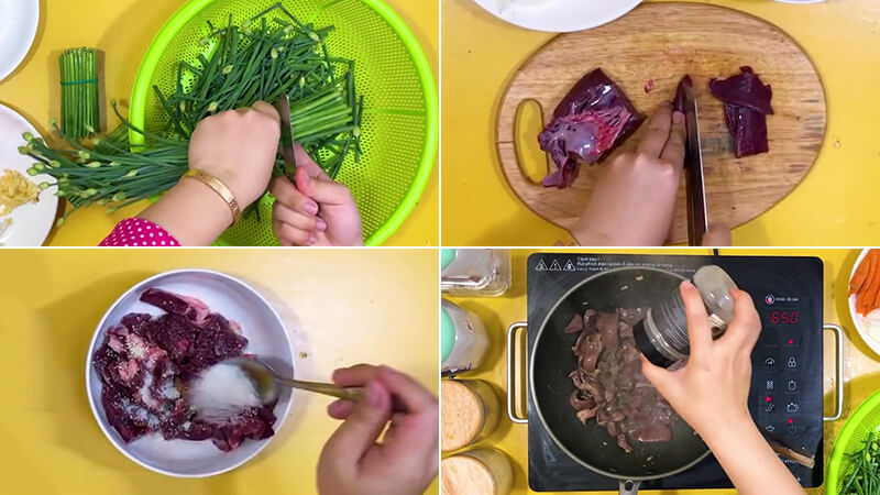 How to make delicious and nutritious fried pork heart with shallots
