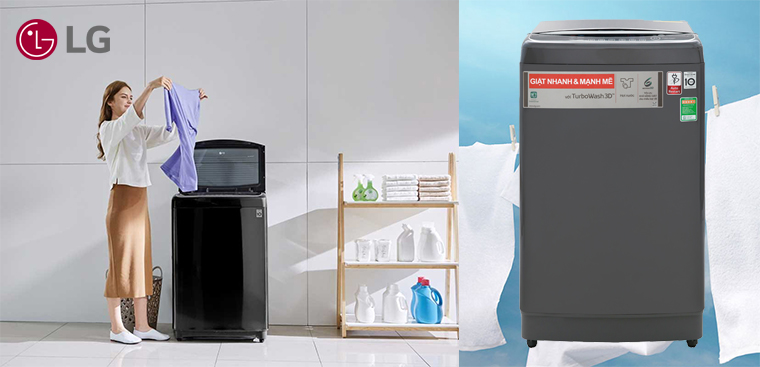 5 lý do vì sao bạn nên mua 1 chiếc máy giặt lồng đứng của LG