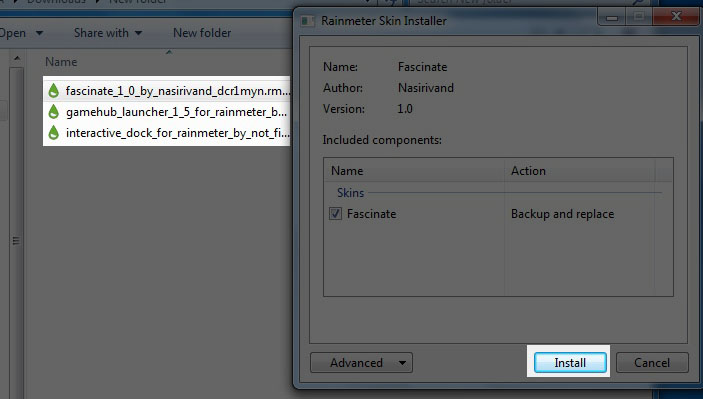 rainmeter skin installer not working