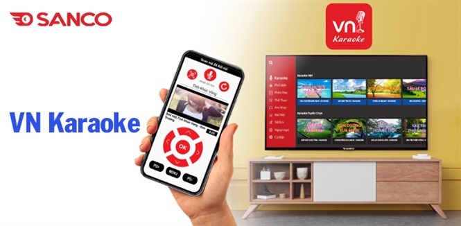 Hướng dẫn sử dụng ứng dụng VN Karaoke trên Smart tivi Sanco