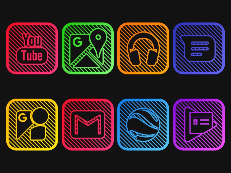 Neon icons pack. Неоновые иконки для приложений. Неоновая иконка заметки. Иконка 16+. App Store Neon icon.
