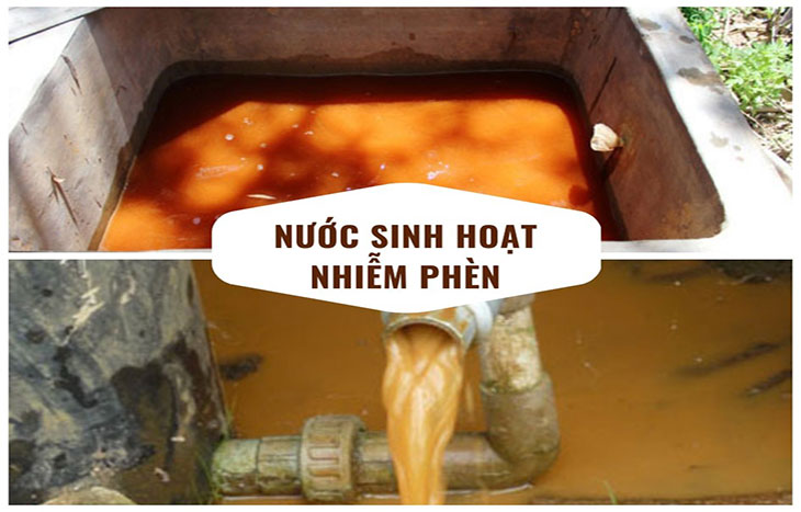 Nước sinh hoạt nhiễm phèn