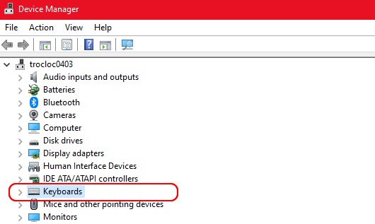 Sử dụng Device Manager trên Windows: Bước 2