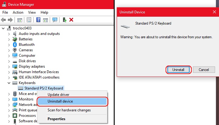 Sử dụng device manager trên windows: bước 3