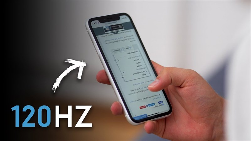 màn hình iPhone 12 siêu mượt 120 Hz