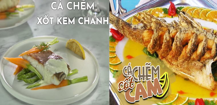 2 cách làm cá chẽm phi lê sốt cam và sốt kem chanh