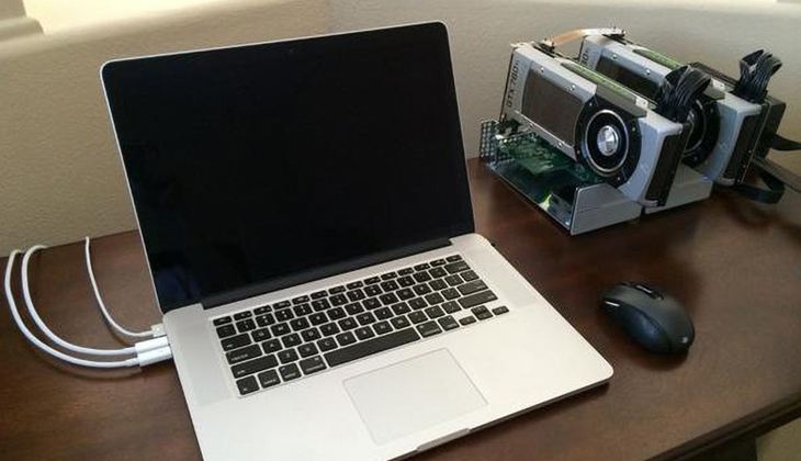 EGPU thunderbolt 2 trên macbook