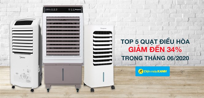 Top 5 quạt điều hoà giảm đến 34% trong tháng 6 tại Điện máy XANH