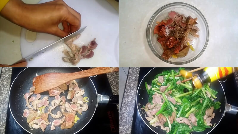 How to make stir-fried chicken hearts with vegetables as simple as possible