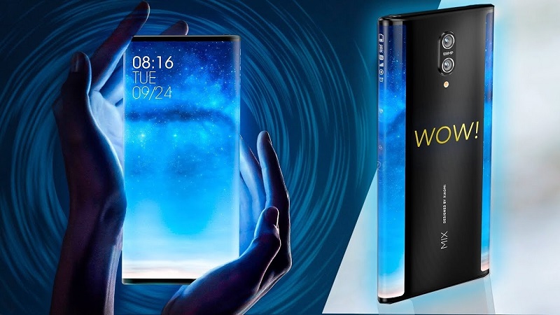 Xiaomi Mi MIX 4 lộ thiết kế trong poster quảng cáo mới với màn hình cong tràn ra mặt sau đẹp mắt