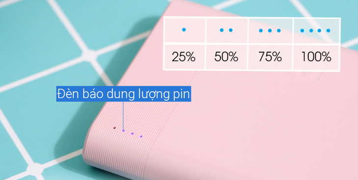 Pin sạc dự phòng Polymer 10.000 mAh AVA PJ JP207 có đèn LED báo dung lượng pin