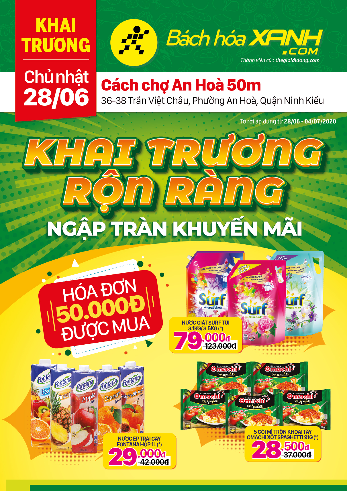 Cửa hàng Bách hoá XANH tại 38 Trần Việt Châu