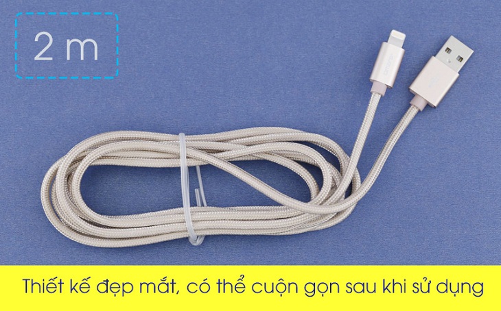 Thiết kế dây dài 1 - 2 m có thể cuộn gọn