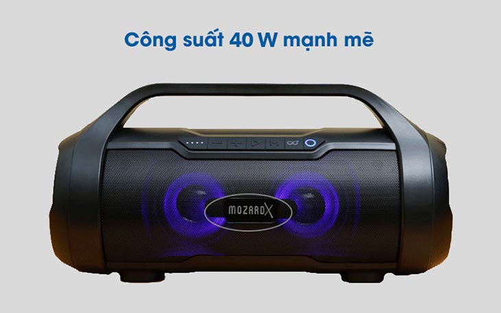 Loa MozardX có công suất 40W mang đến chất âm mạnh mẽ