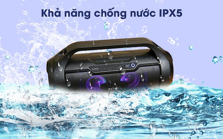 Loa MozardX tích hợp khả năng chống thấm nước IPX5