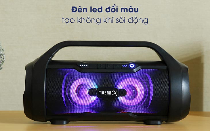 Loa MozardX có đèn LED đổi theo theo nhạc đầy sôi động