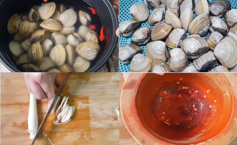 How to make steamed hot clams (clams) with lemongrass and chili, the whole family loves it