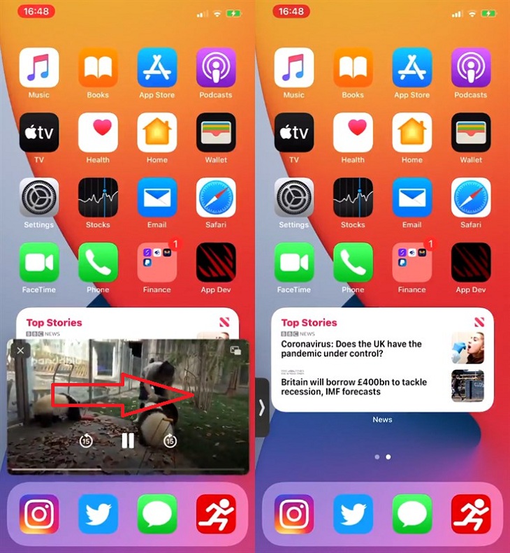 Picture-in-Picture trên iPhone là gì? Các tính năng nổi bật của Picture-in-Picture trên iOS 14 > Ẩn video phát trong nền