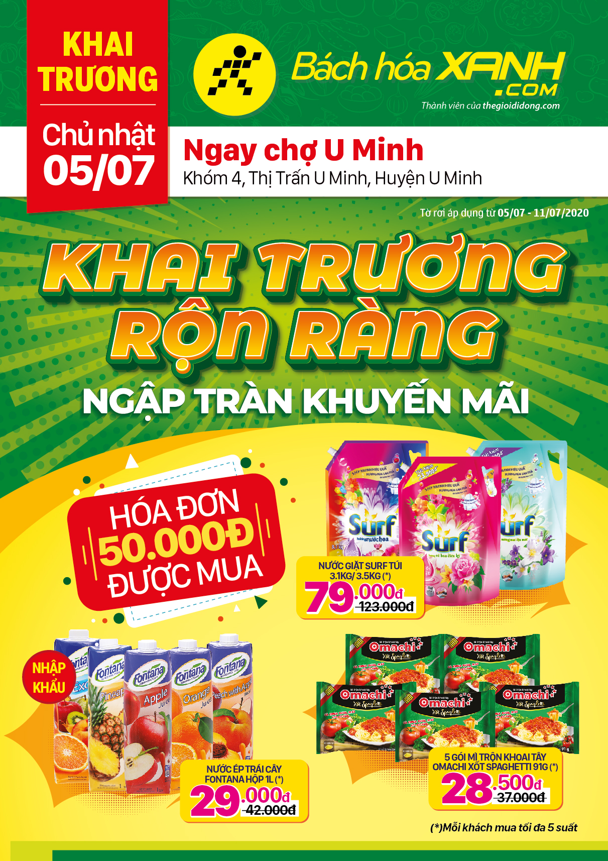Cửa hàng Bách hoá XANH tại Khóm 4, Thị Trấn U Minh Cửa hàng Bách hoá XANH tại Khóm 4, Thị Trấn U Minh