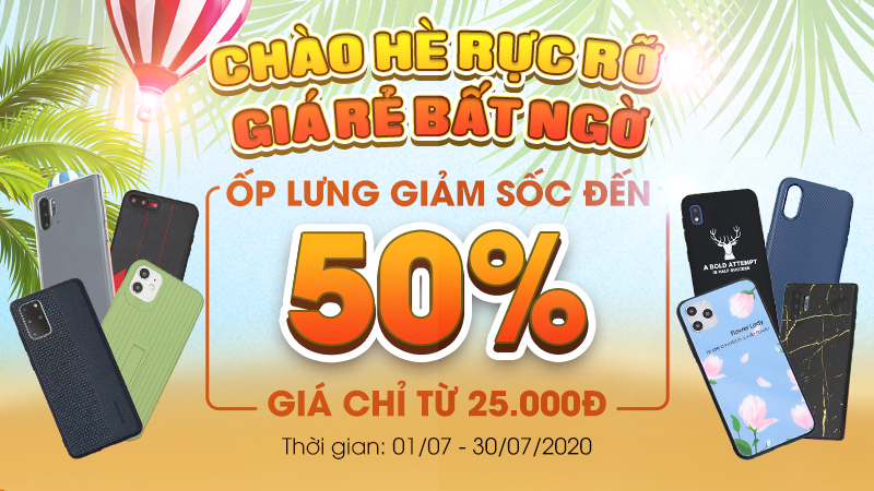 Ốp lưng điện thoại giảm sốc chào hè