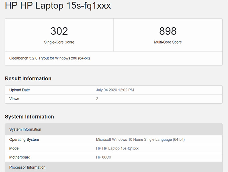 Đo CPU của HP 15s
