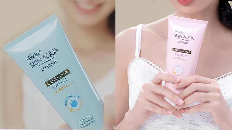 Kem chống nắng Sunplay Skin Aqua UV Body Cooling Lotion & Whitening Lotion